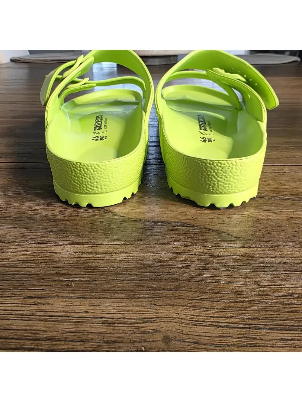 Birkenstock Arizona EVA sandals in active lime Unisex Size: US 13-13.5 / EU 46